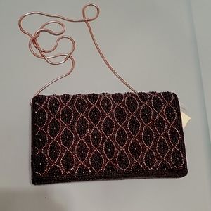 Bloomingdale's Beaded clutch NWT